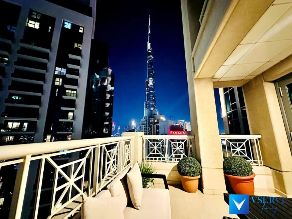 Vserve – 1 BR Spacious Majestic Burj Khalifa view